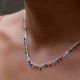 Natural Multi stone necklace, 925 Sterling silver Necklace for women